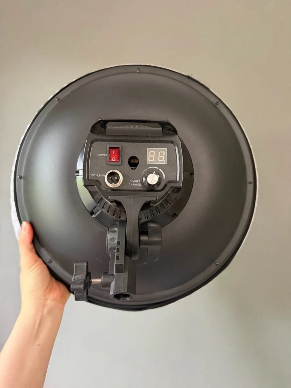 Black LED Studio Parabolic Light - Professional Photography Lighting